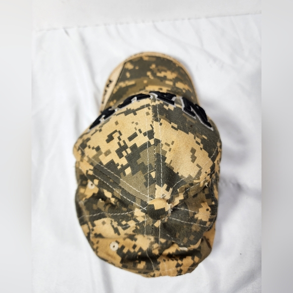 United States Navy Triple Logo Adult Hat Cap Adjustable Hook & Loop Digital Camo - Picture 7 of 12